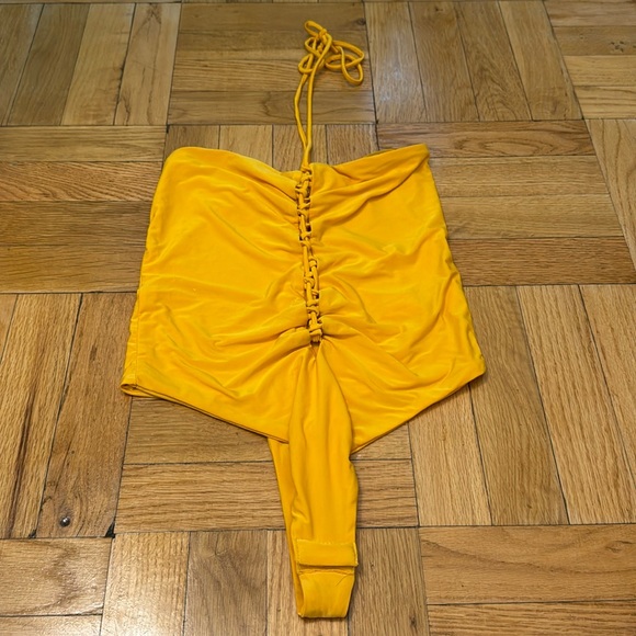 Silky bodysuit with cutouts - Picture 1 of 3